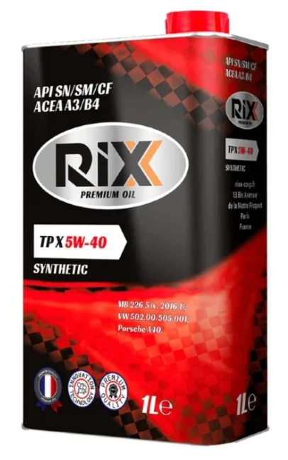 масло мот.RIXX TP X 5W40 SN/CF A3/B4 1L
